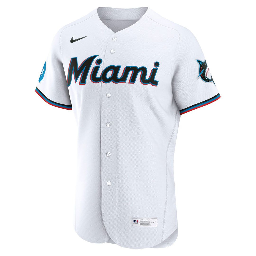 Miami Marlins Home Authentic Jersey | White