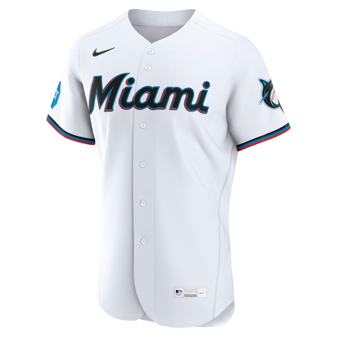 Miami Marlins Home Authentic Jersey | White