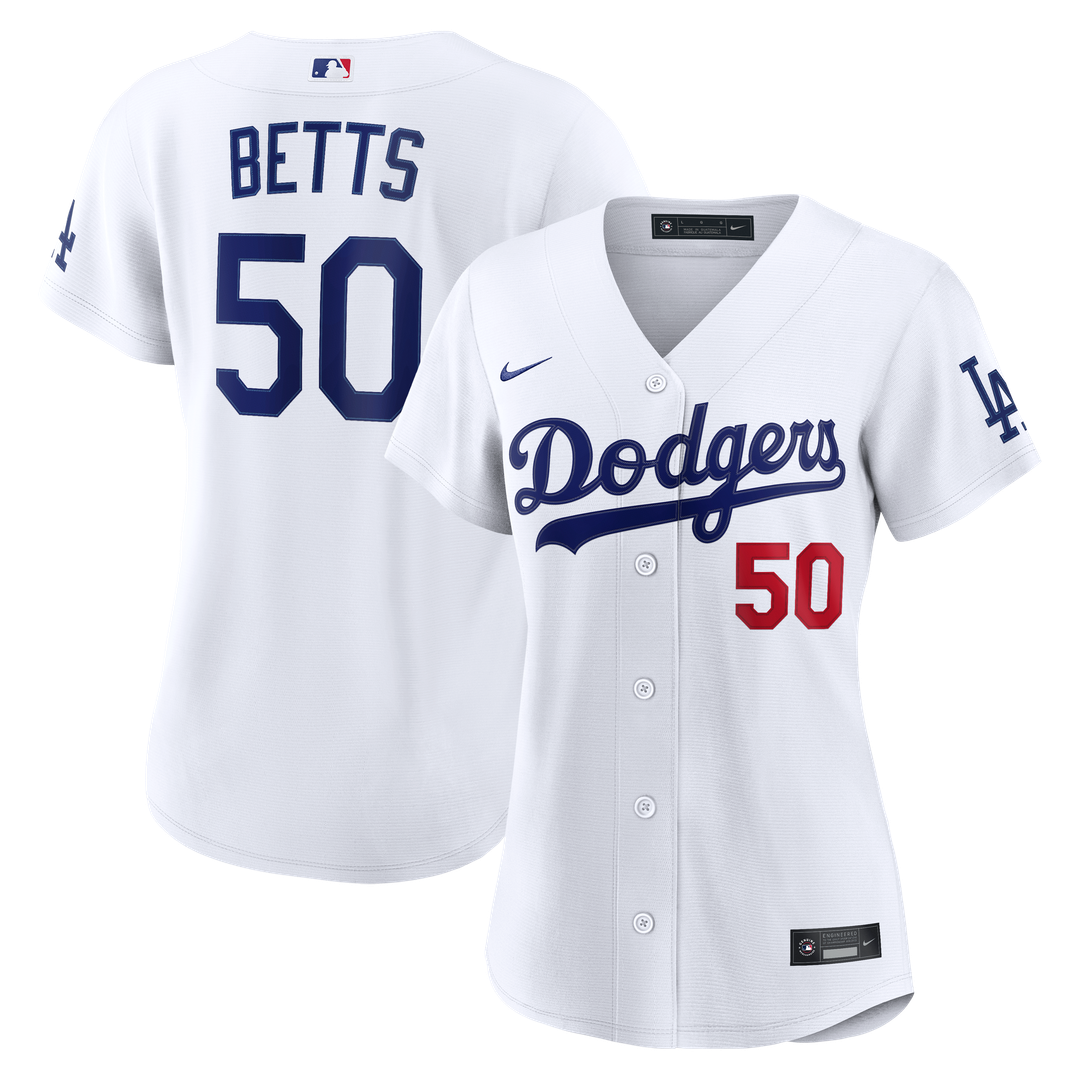 Los Angeles Dodgers Mookie Betts Women's Home Stadium Jersey | White