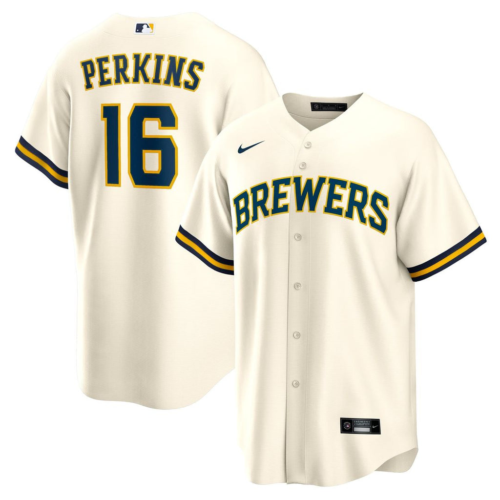 Milwaukee Brewers Blake Perkins Home Replica Jersey | Cream