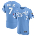 Kansas City Royals Bobby Witt Jr. Alternate Authentic Sponsor Patch Jersey | Light Blue