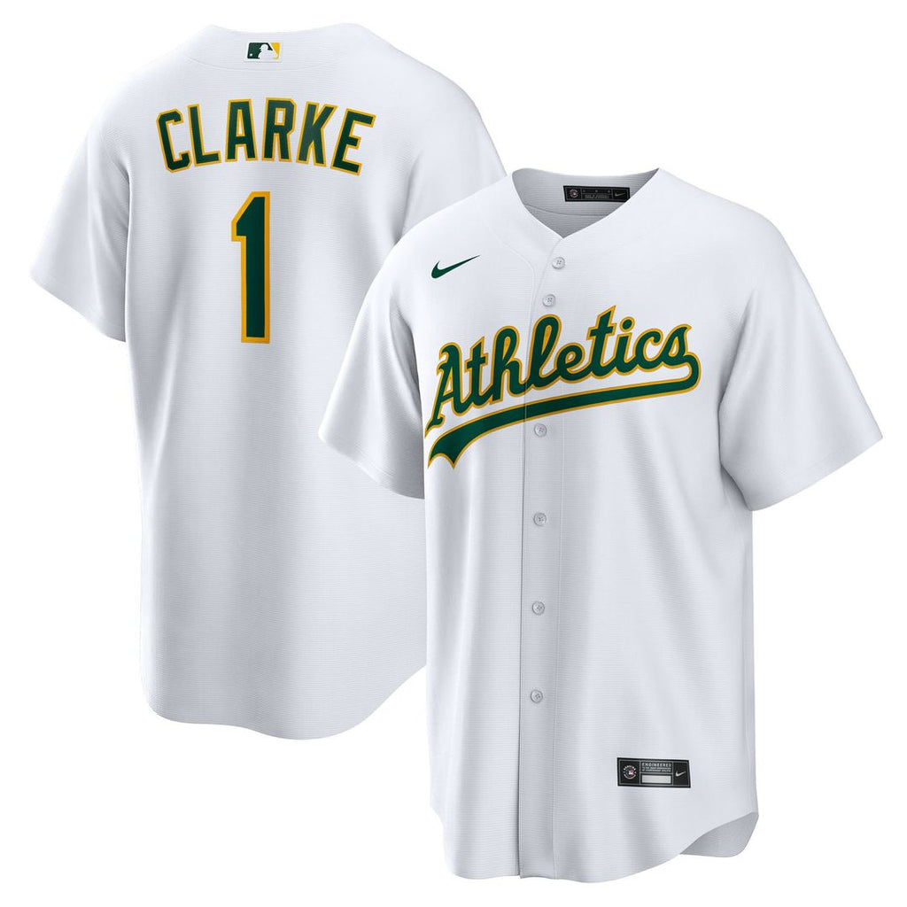 Athletics Denzel Clarke Home Replica Jersey | White