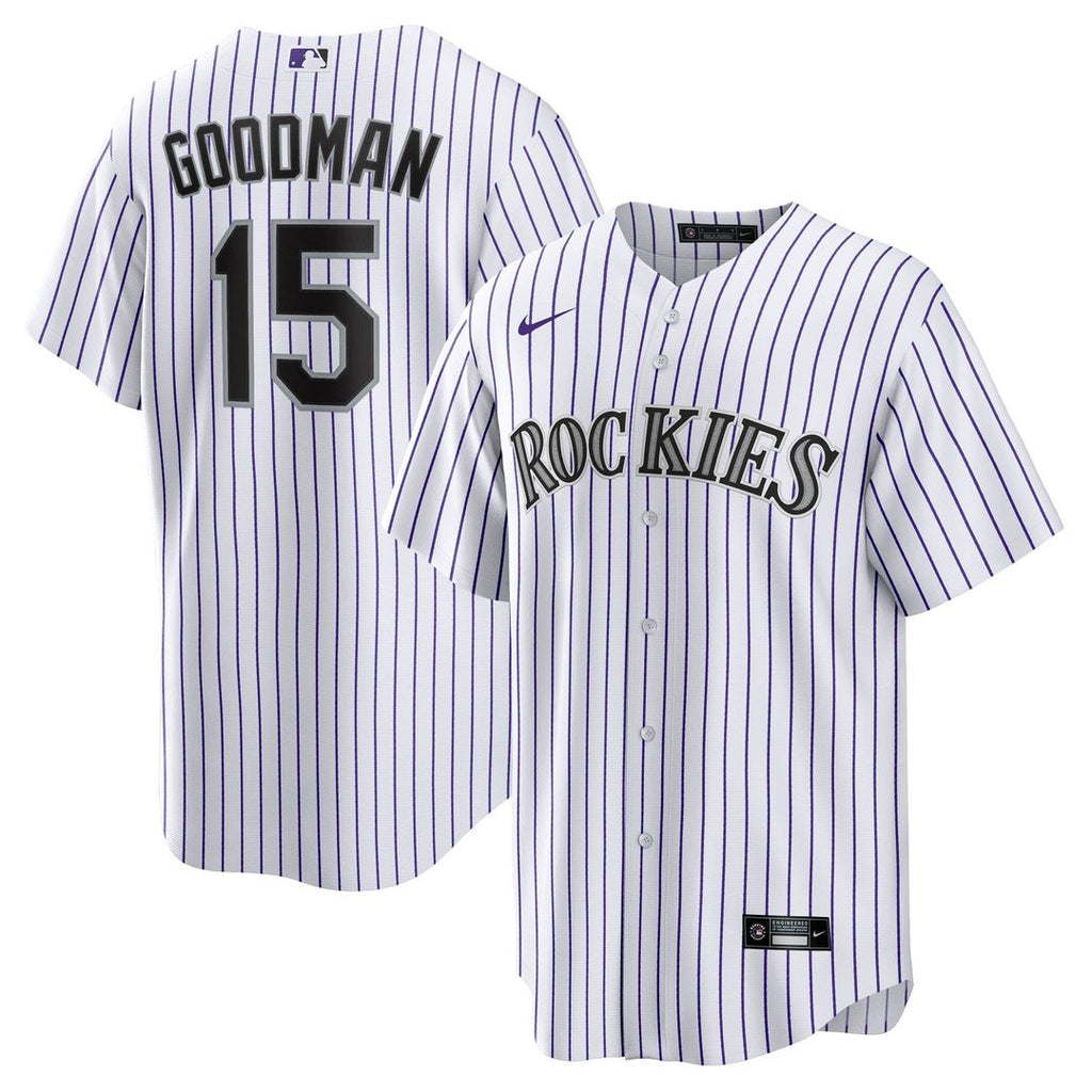 Colorado Rockies Hunter Goodman Home Replica Jersey | White