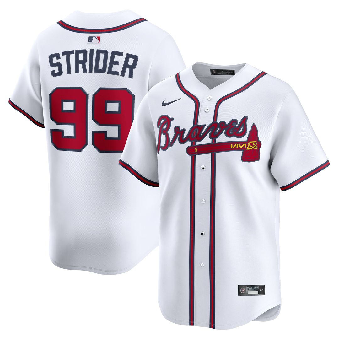 Atlanta Braves Spencer Strider Home Limited Jersey | White