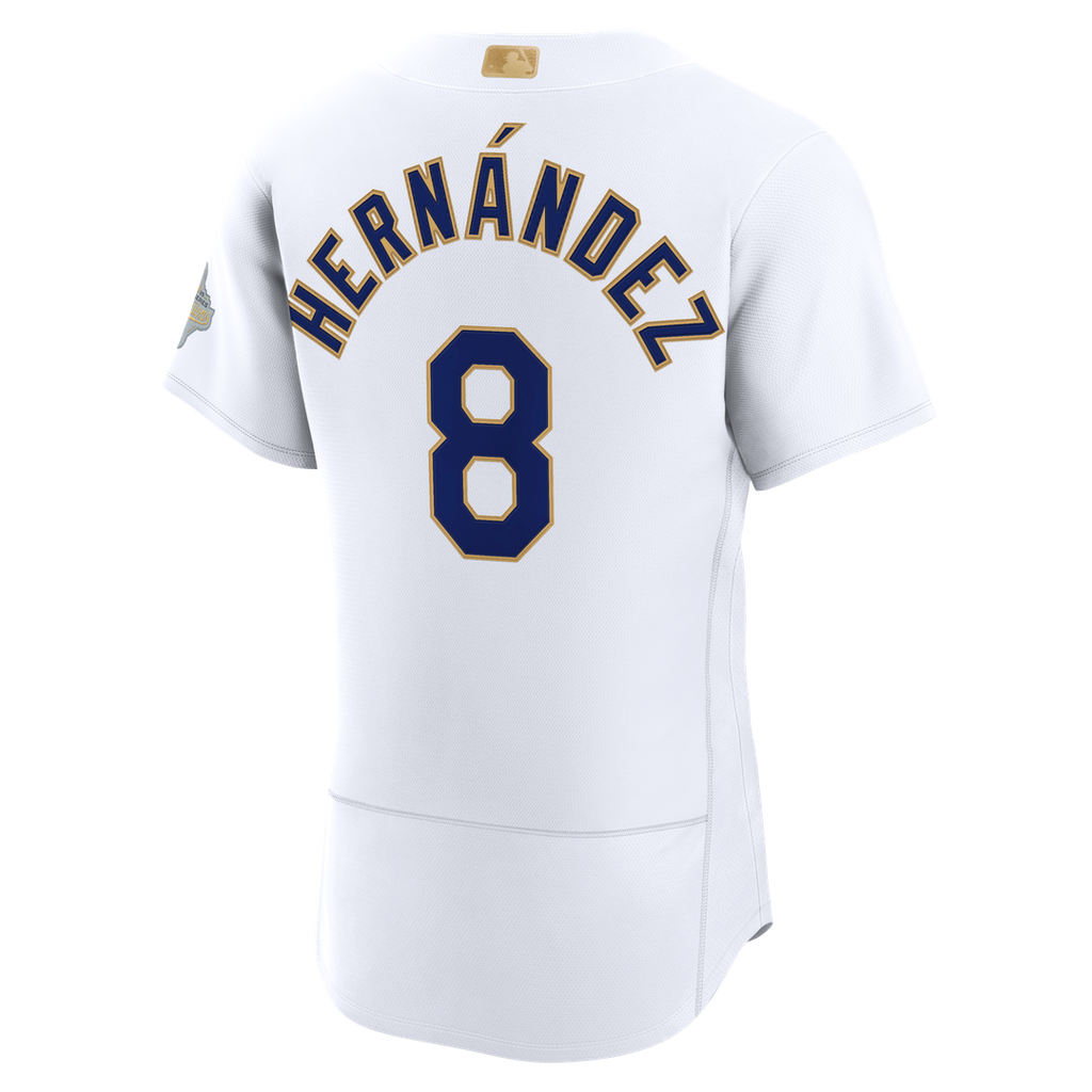 Los Angeles Dodgers Enrique Hernández 2026 Gold Collection Authentic Jersey | White