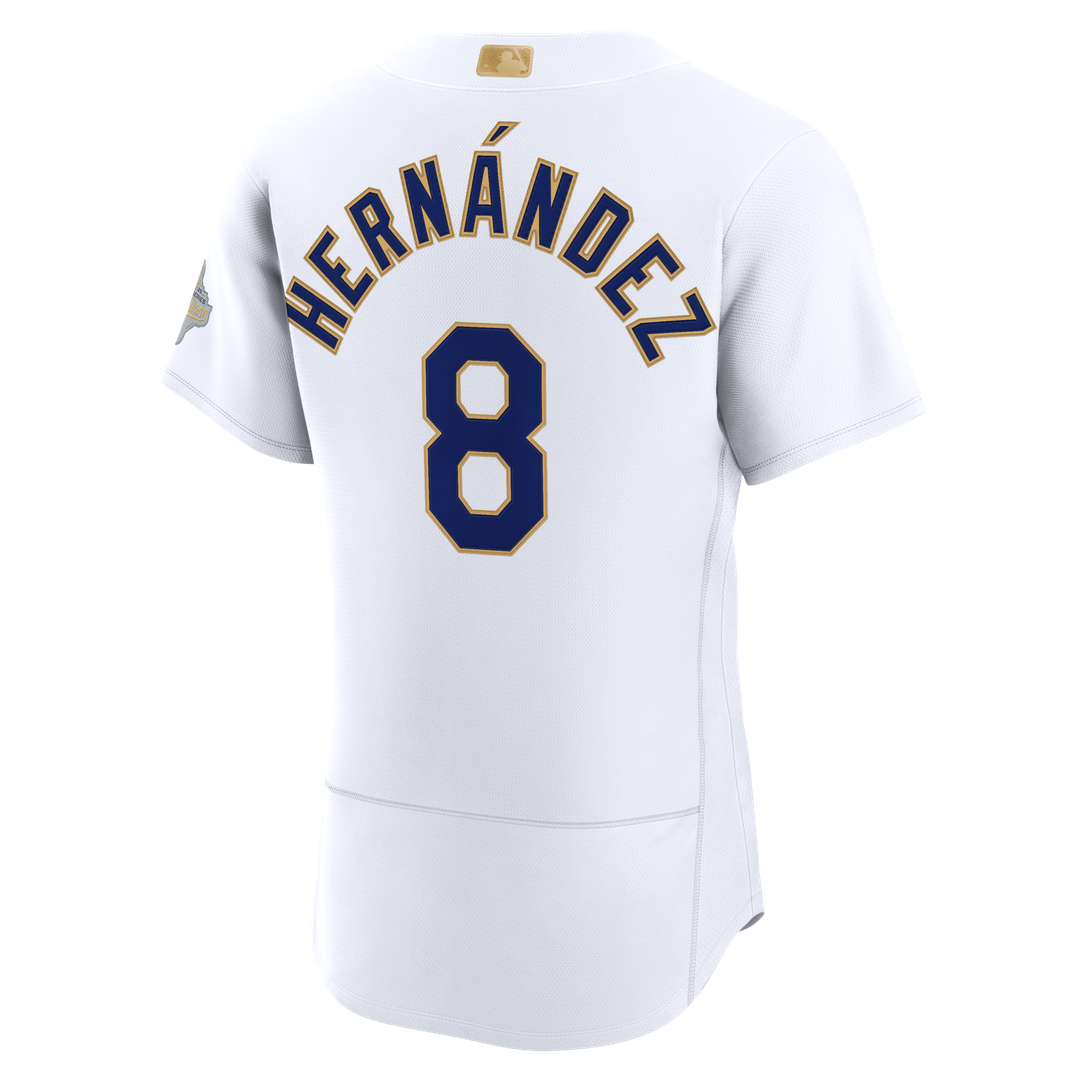 Los Angeles Dodgers Enrique Hernández 2026 Gold Collection Authentic Jersey | White