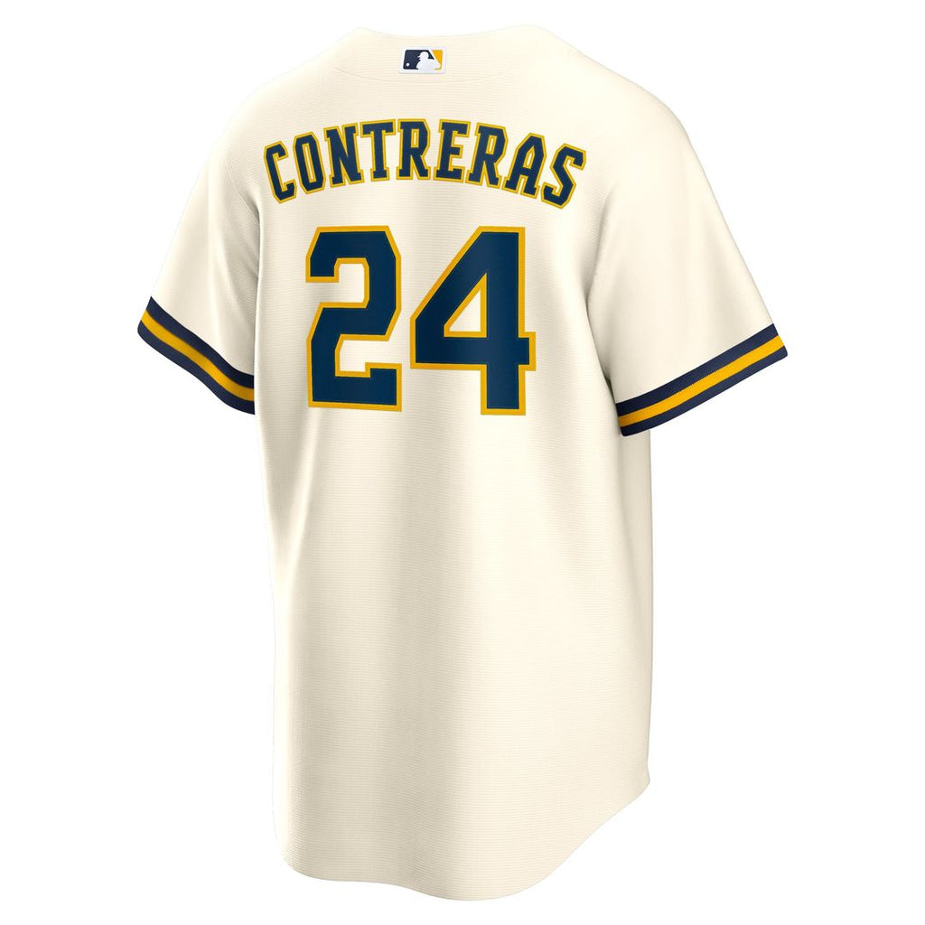 Milwaukee Brewers William Contreras Home Replica Jersey | Cream