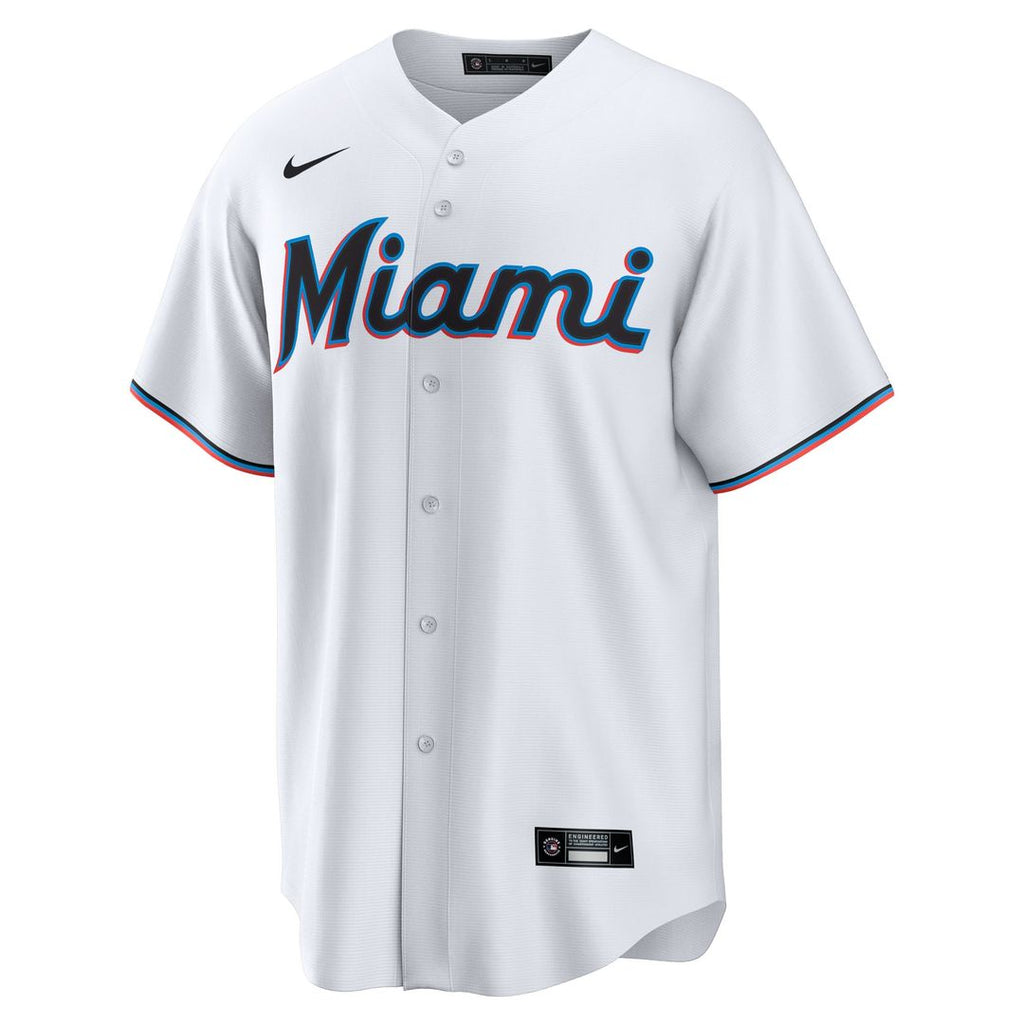 Miami Marlins Liam Hicks Home Replica Jersey | White