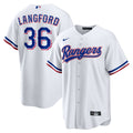 Texas Rangers Wyatt Langford Home Replica Jersey | White