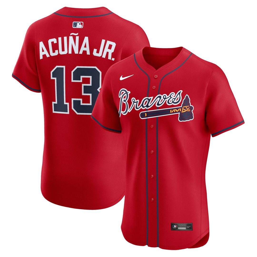 Atlanta Braves Ronald Acuña Jr. Alternate 2 Elite Jersey | Red
