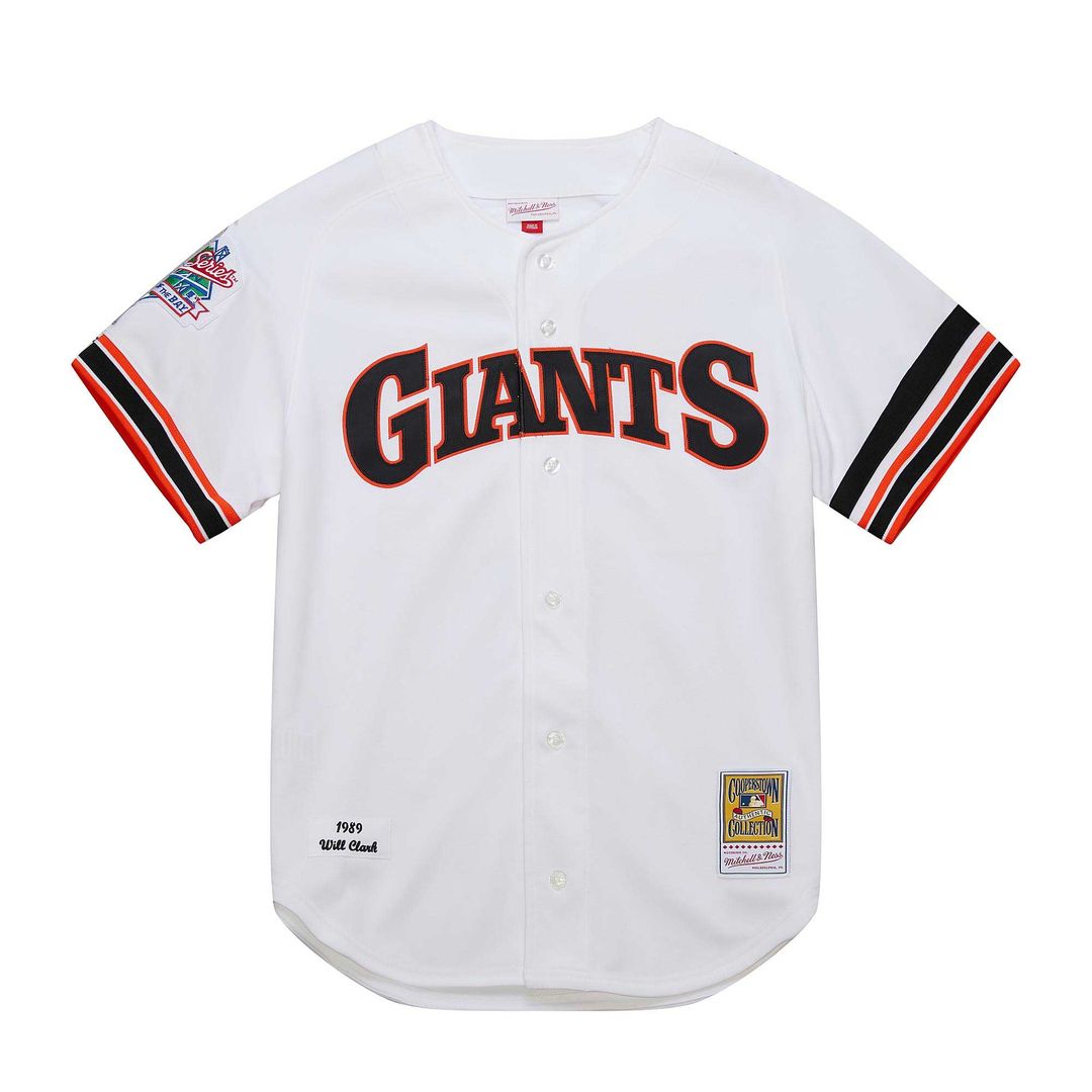 San Francisco Giants Will Clark Cooperstown 1989 Authentic Jersey | White