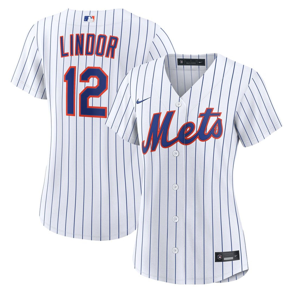 New York Mets Francisco Lindor Women's Home Replica Jersey | White