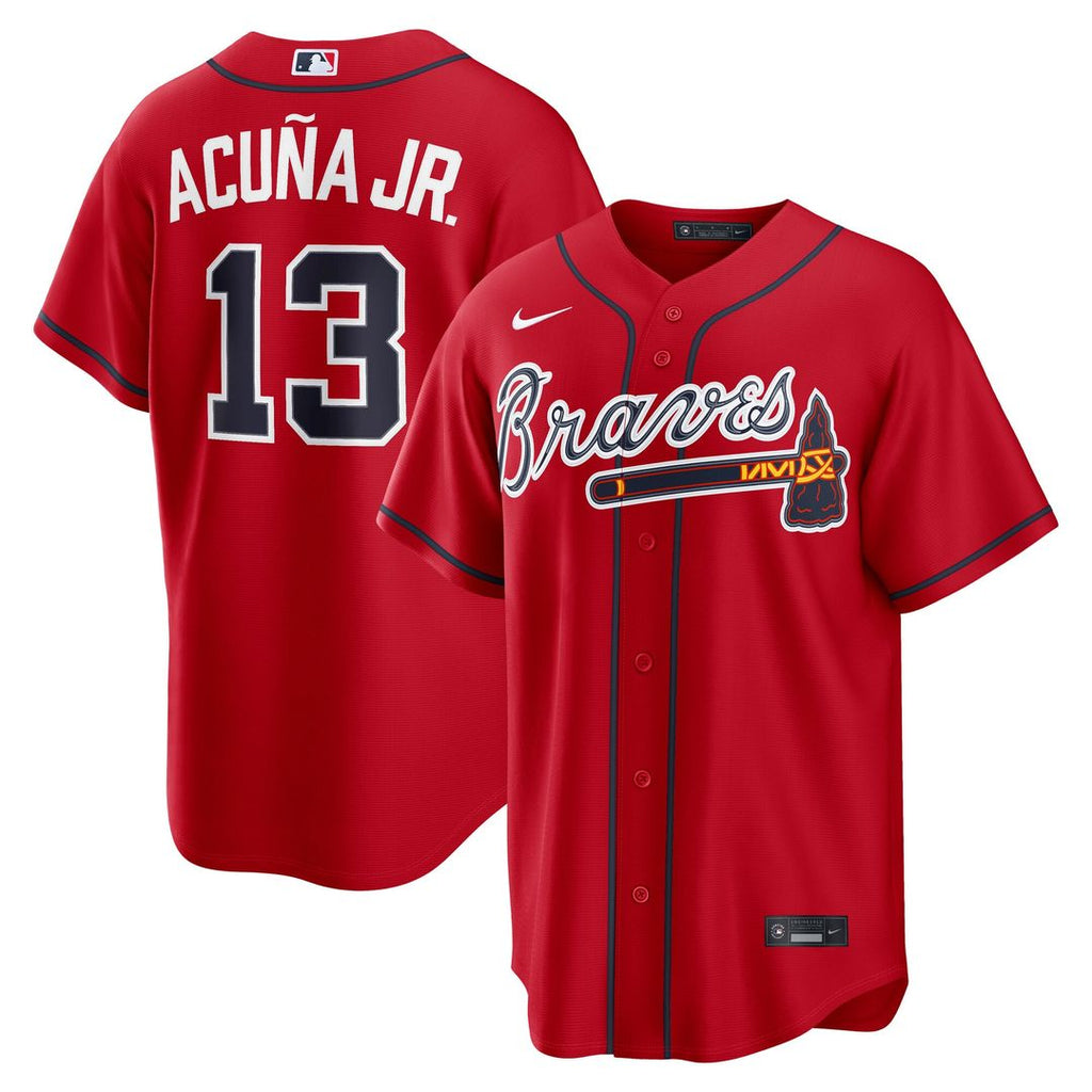 Atlanta Braves Ronald Acuña Jr. Alternate 2 Replica Jersey | Red