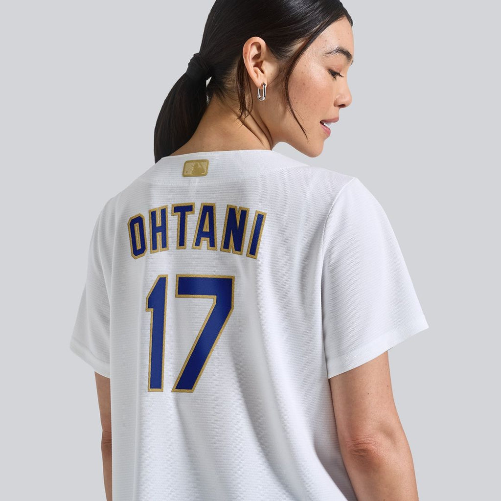 Los Angeles Dodgers Shohei Ohtani Women's 2026 Gold Collection Stadium Jersey | White
