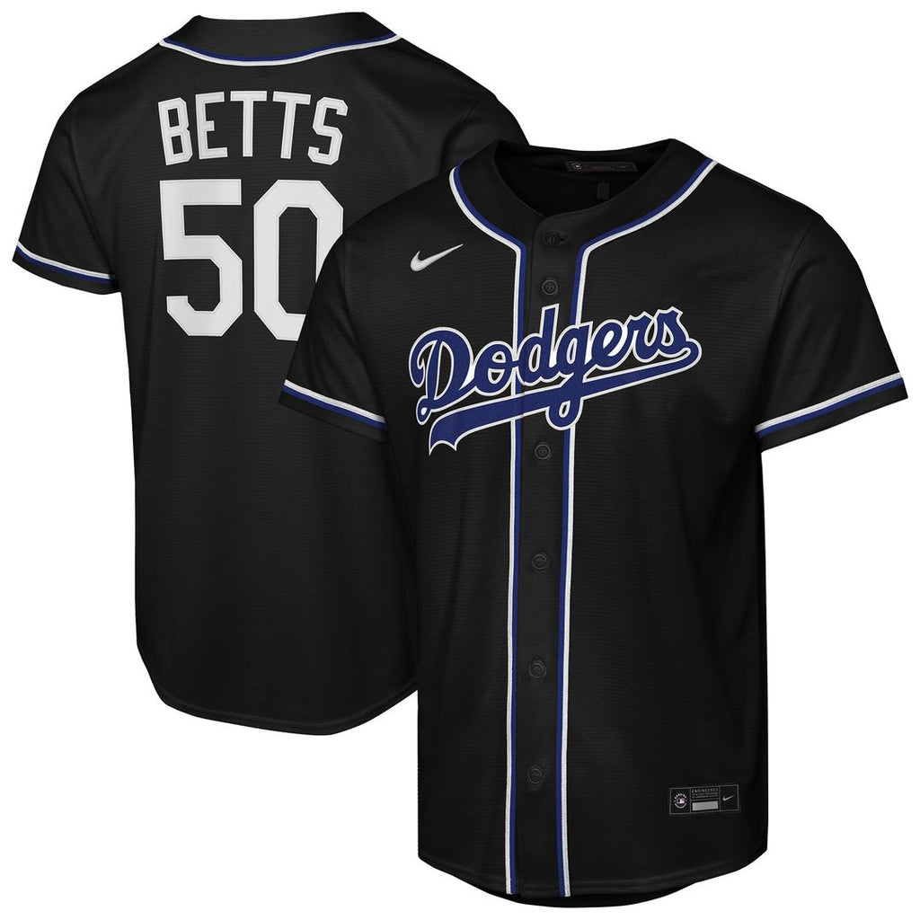 Los Angeles Dodgers Mookie Betts Youth Fashion Replica Jersey | Black