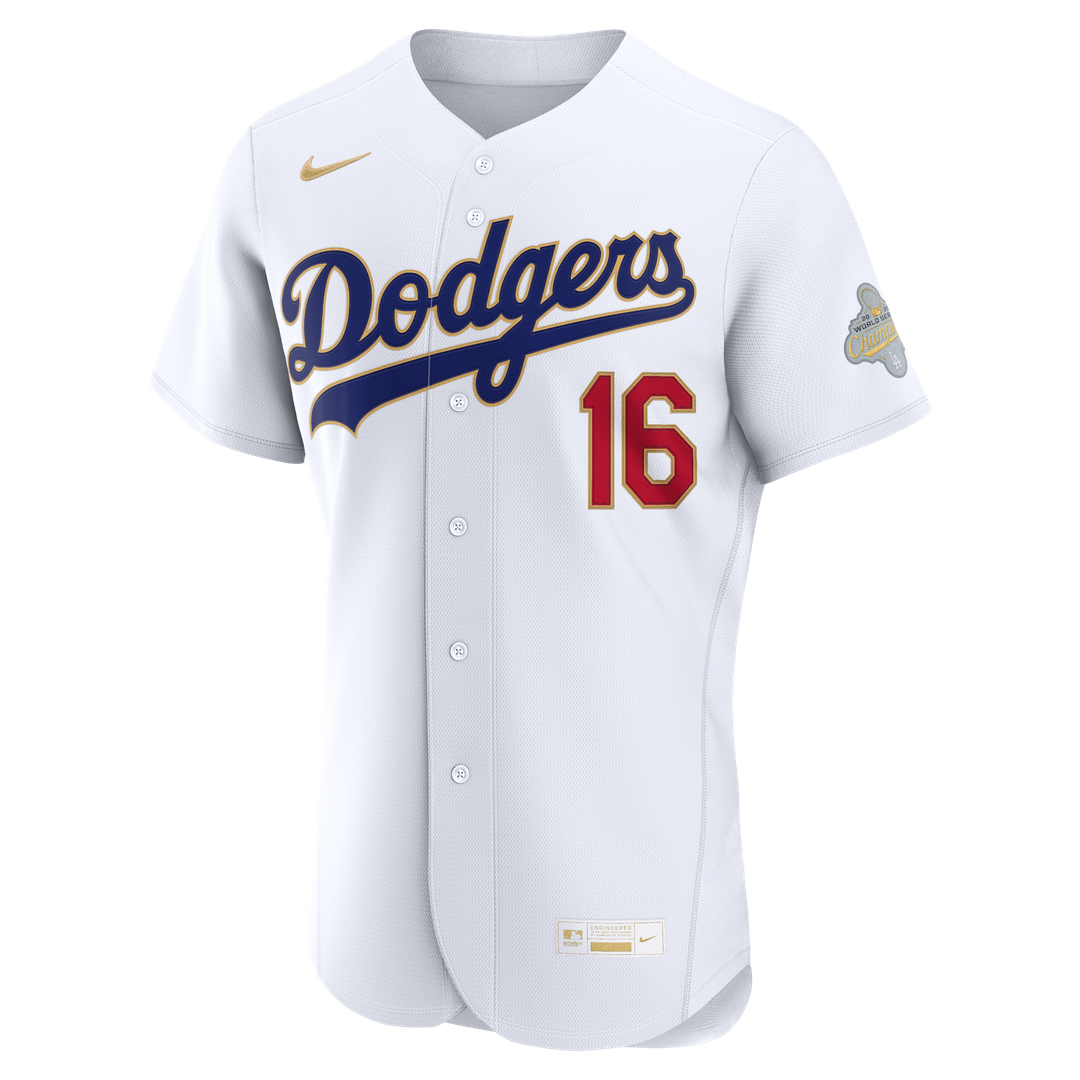 Los Angeles Dodgers Will Smith 2026 Gold Collection Authentic Jersey | White