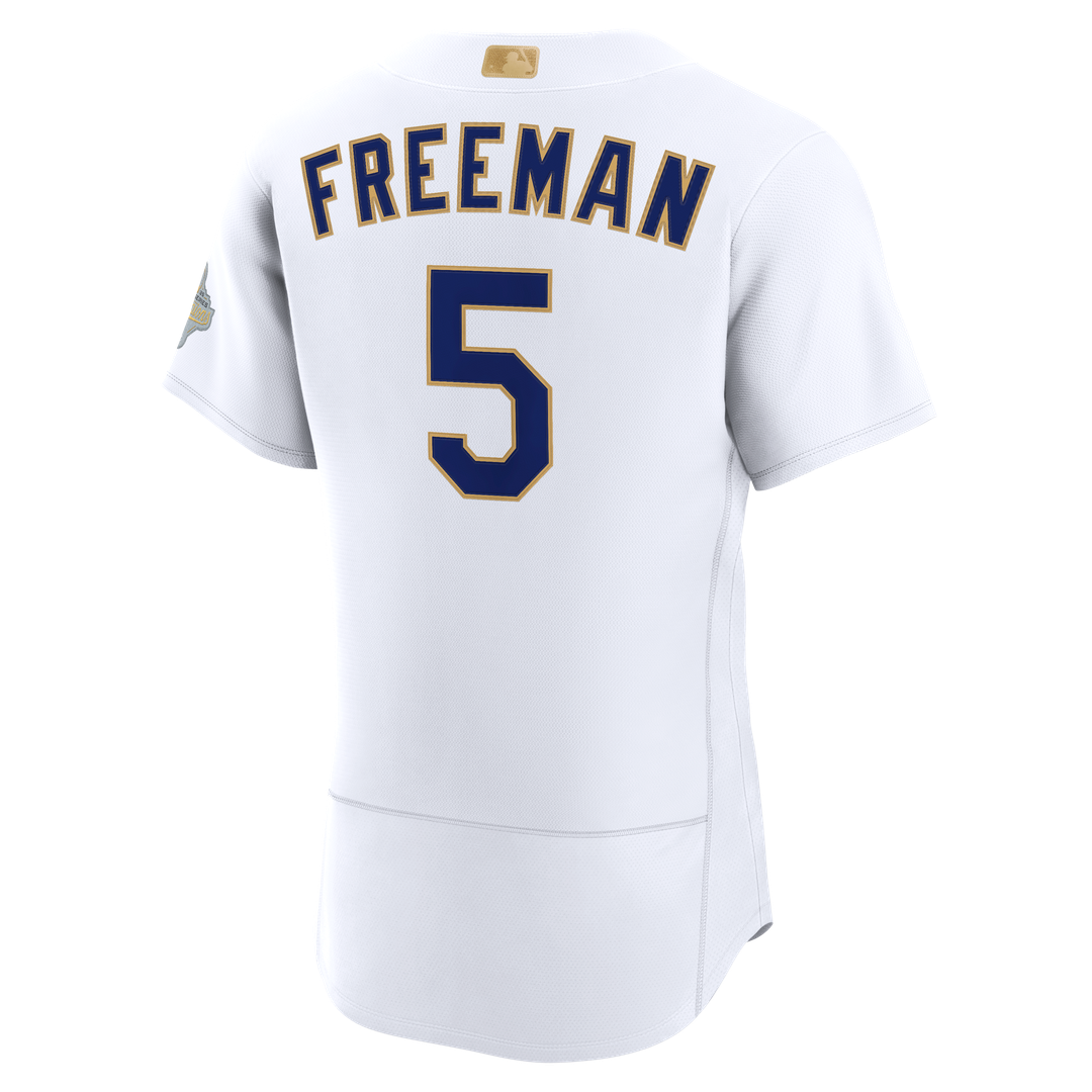 Los Angeles Dodgers Freddie Freeman 2026 Gold Collection Authentic Jersey | White