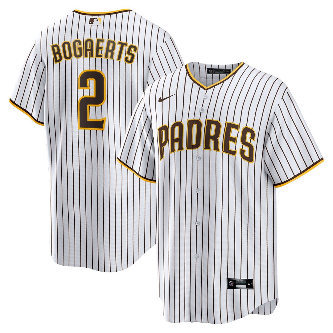 San Diego Padres Xander Bogaerts Home Official Replica Jersey | White/Brown