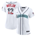 Seattle Mariners Josh Naylor Women's USA 250 Fourth of July Home Stadium Jersey | White