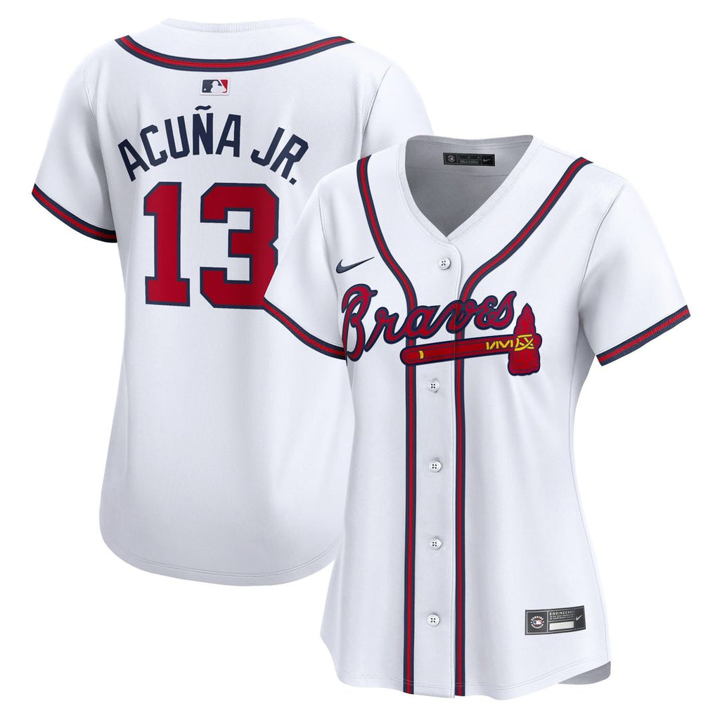 Atlanta Braves Ronald Acuna Women's Home Limited Jersey | White