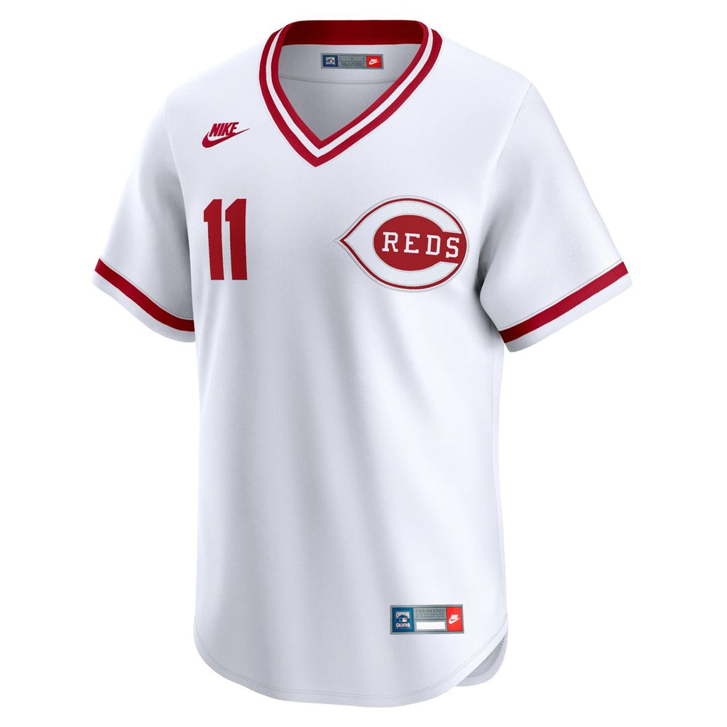 Cincinnati Reds Barry Larkin Throwback Cooperstown Limited Jersey | White