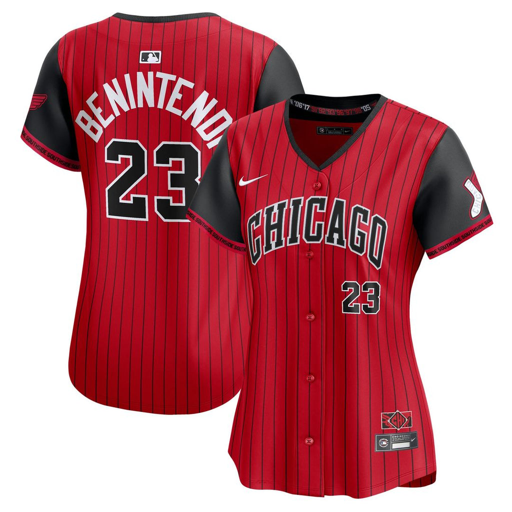 Chicago White Sox Andrew Benintendi Women's 2025 City Connect Limited Jersey | Red/Black