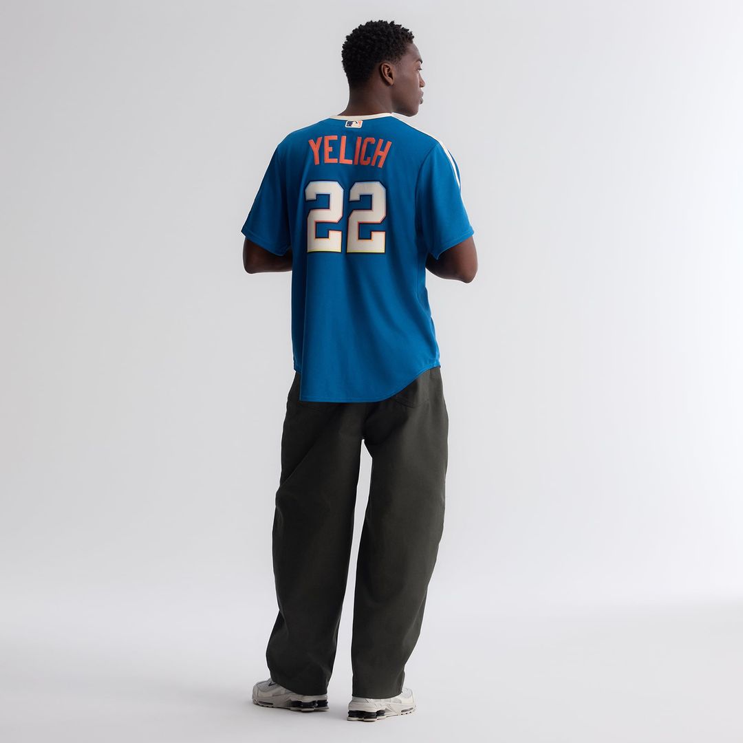 Milwaukee Brewers Christian Yelich 2026 City Connect Stadium Jersey | Mineral Blue