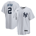 New York Yankees Derek Jeter Home Retired Replica Jersey | White