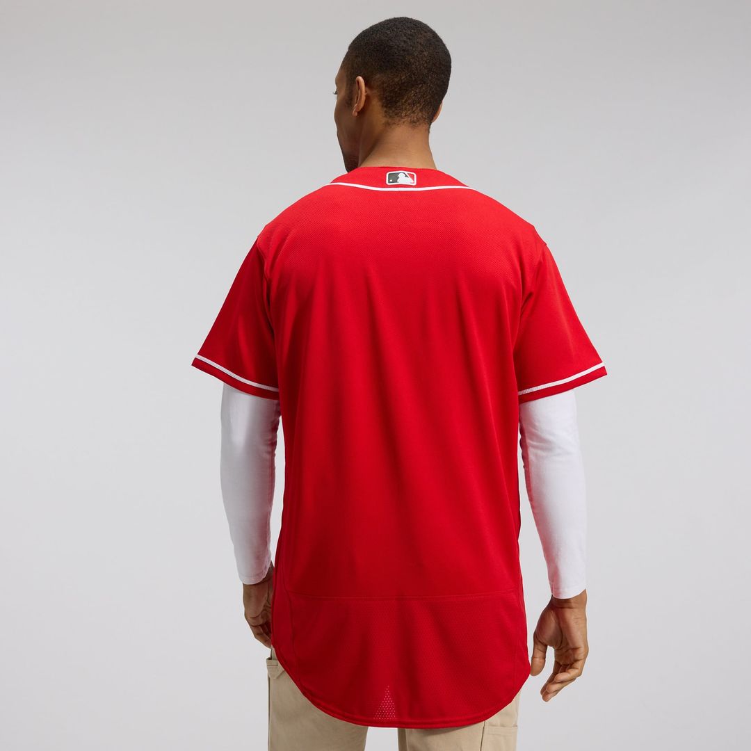 Cincinnati Reds Alternate Authentic Team Logo Jersey | Scarlet