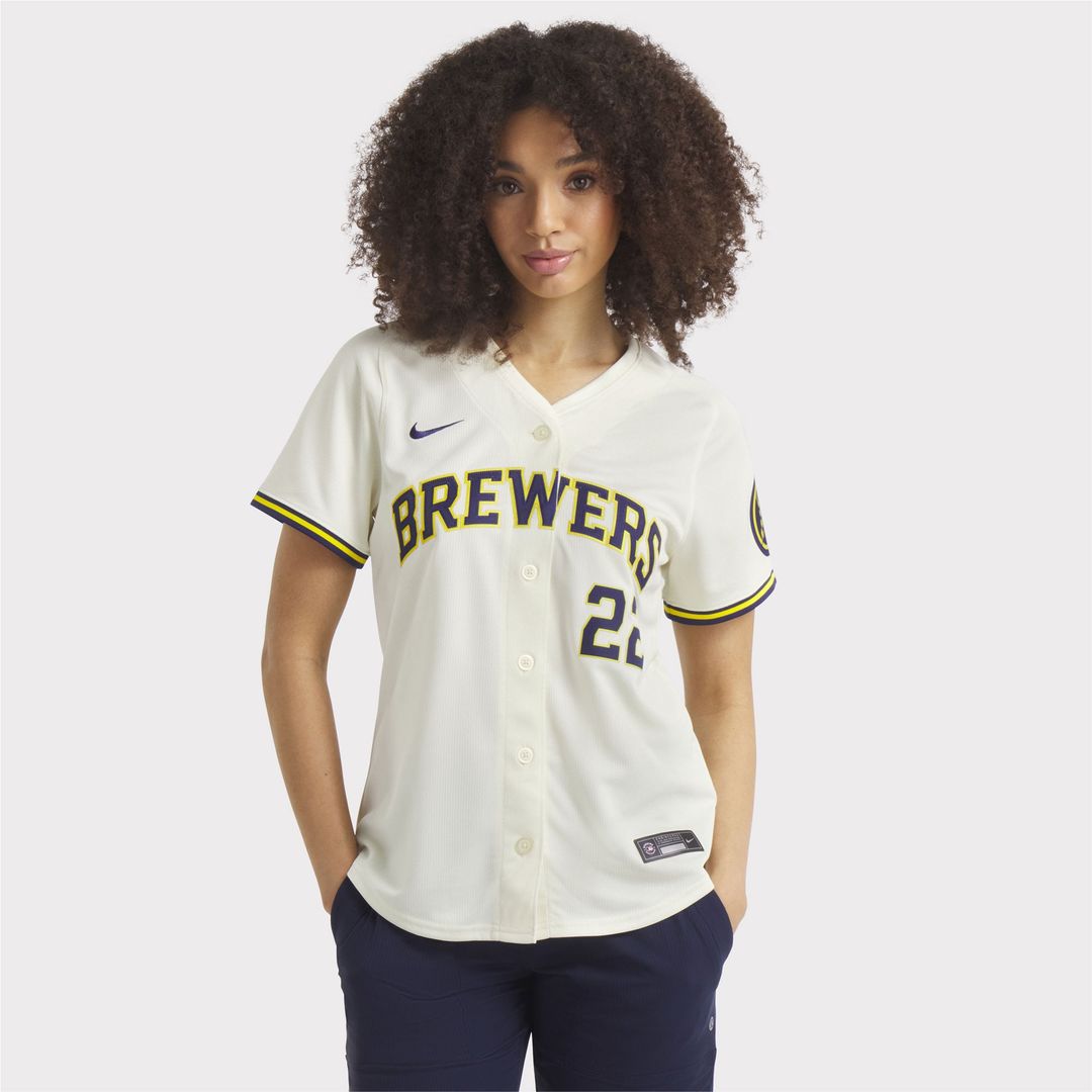 Milwaukee Brewers Christian Yelich Women's Home Limited Jersey | Cream