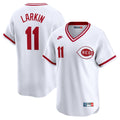 Cincinnati Reds Barry Larkin Throwback Cooperstown Limited Jersey | White