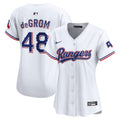 Texas Rangers Jacob deGrom Women's Home Limited Jersey | White