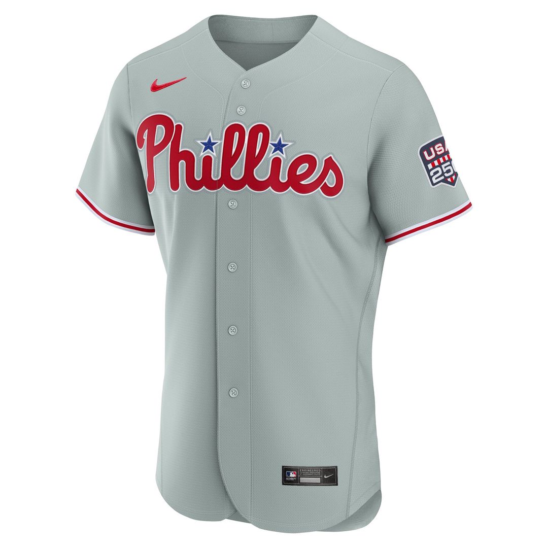 Philadelphia Phillies Bryce Harper USA 250 Fourth of July Road Authentic Jersey | Gray