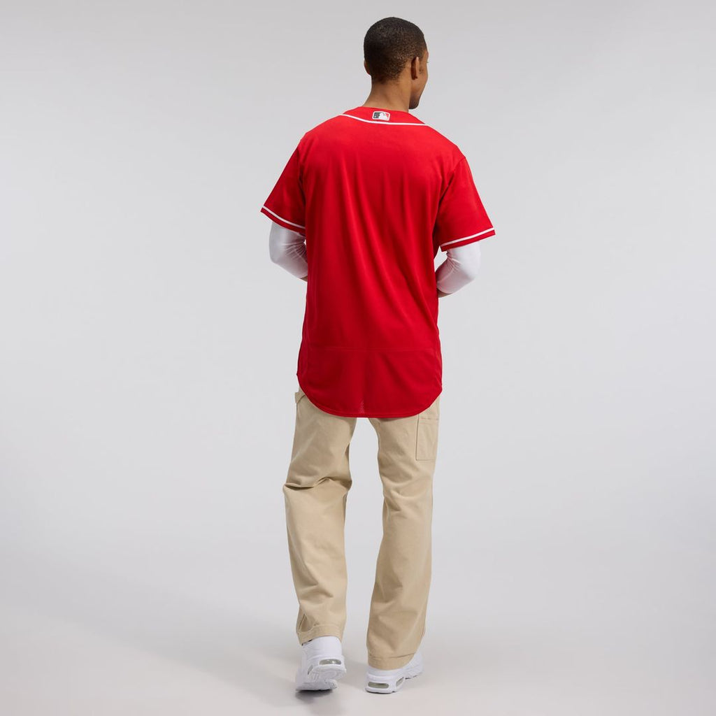 Cincinnati Reds Alternate Authentic Team Logo Jersey | Scarlet