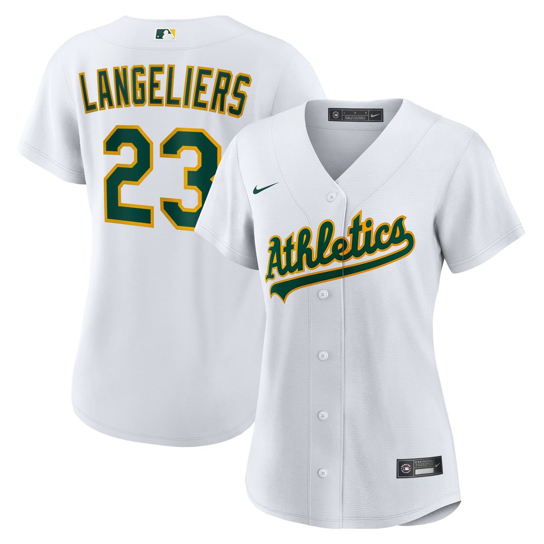 Athletics Shea Langeliers Women's Home Replica Jersey | White