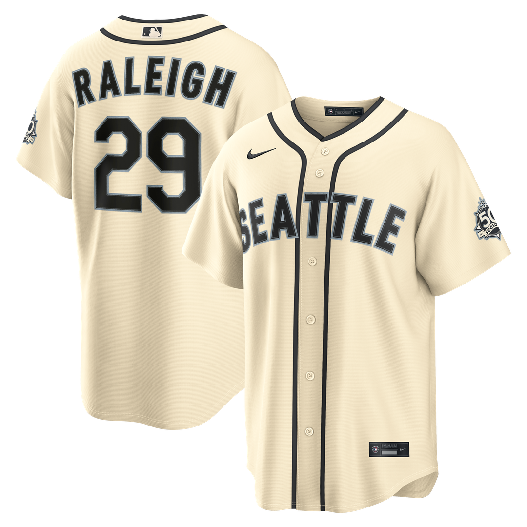 Seattle Mariners Cal Raleigh Alternate Stadium Jersey | Cream