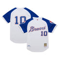 Atlanta Braves Chipper Jones 2004 Cooperstown Authentic Throwback Jersey | White