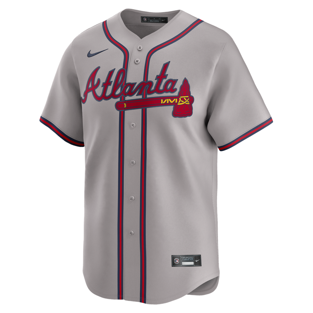 Atlanta Braves Ozzie Albies Road Limited Jersey | Gray