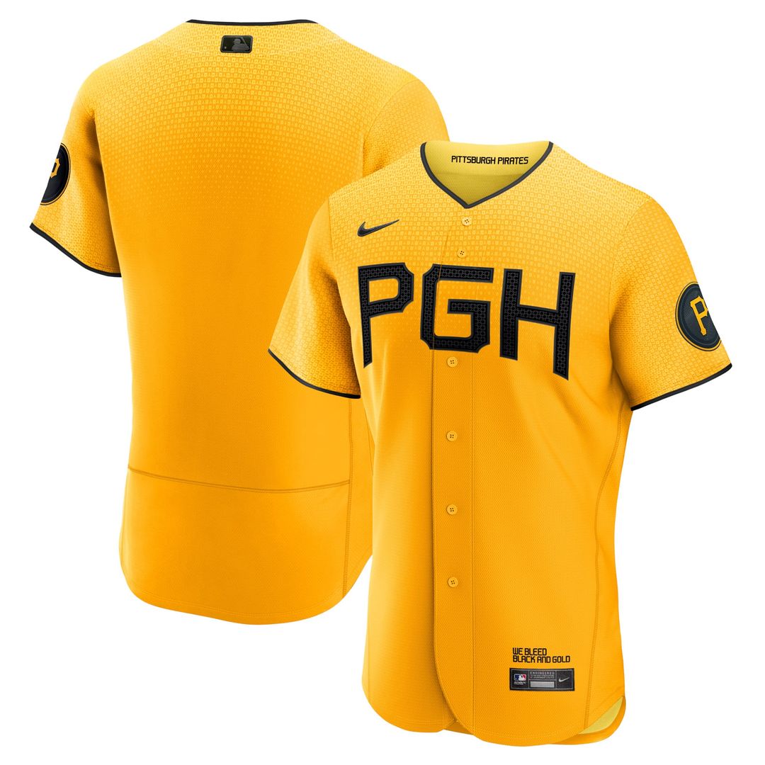 Pittsburgh Pirates City Connect Authentic Jersey | Gold