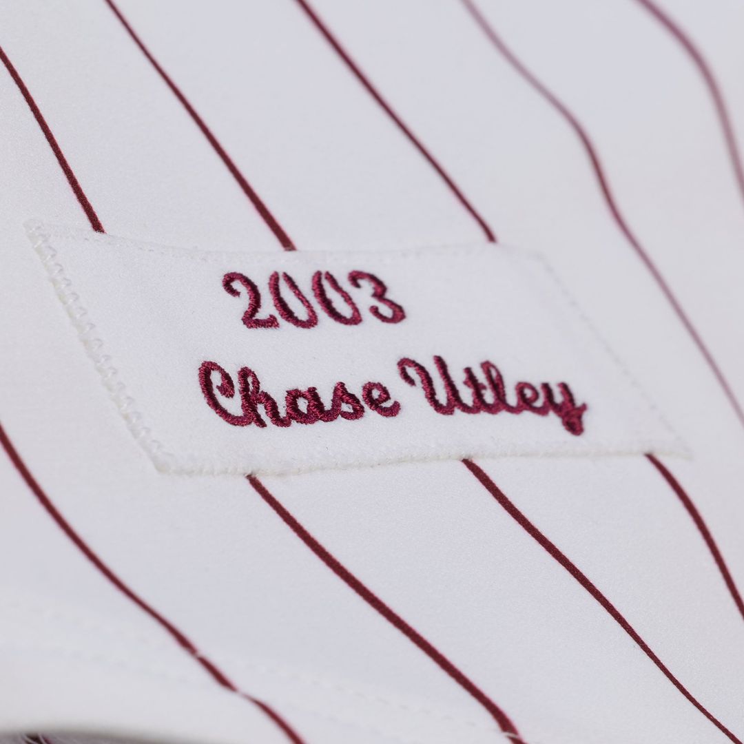 Philadelphia Phillies Chase Utley 2003 Cooperstown Authentic Jersey | White