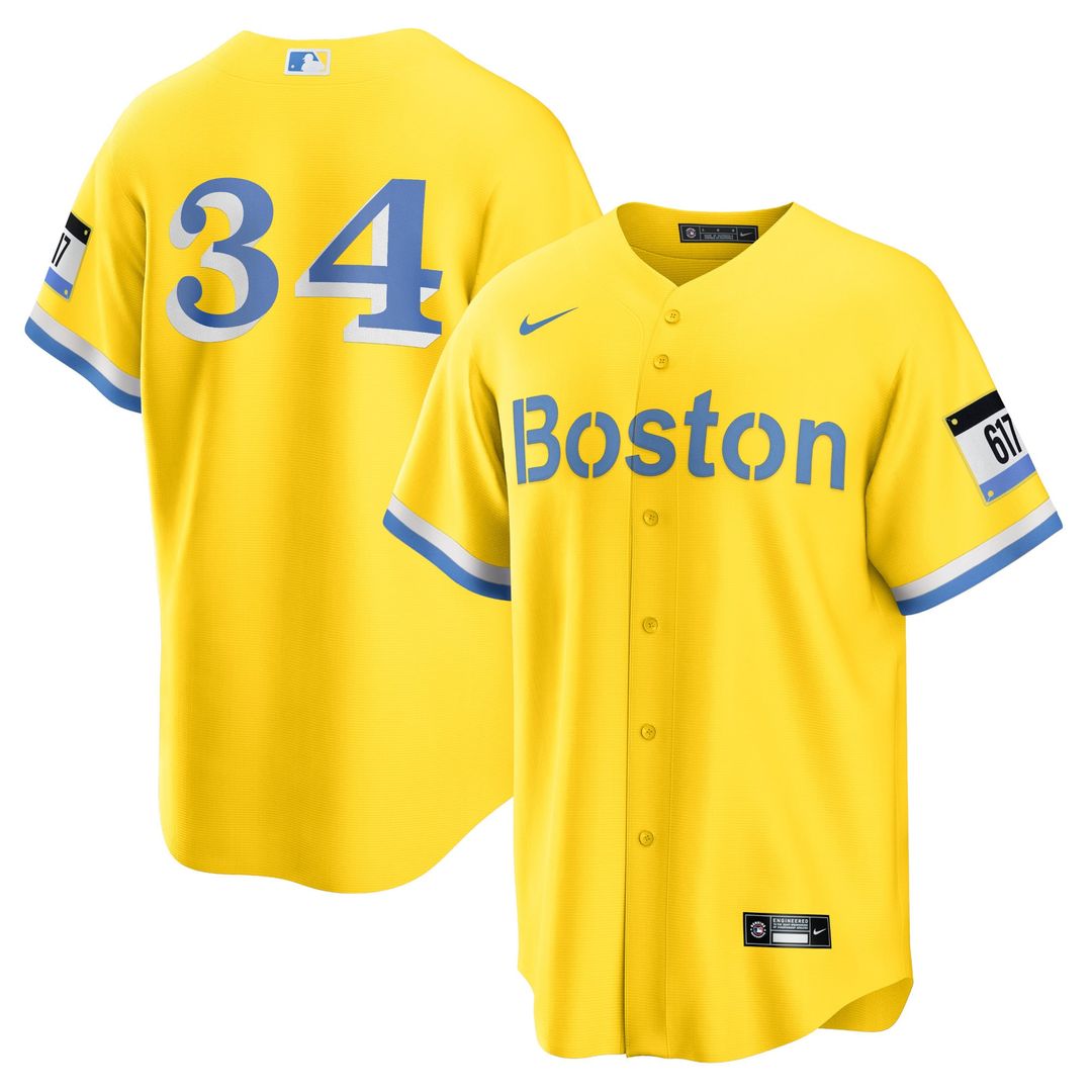Boston Red Sox David Ortiz Retired Player City Connect Replica Jersey | Gold