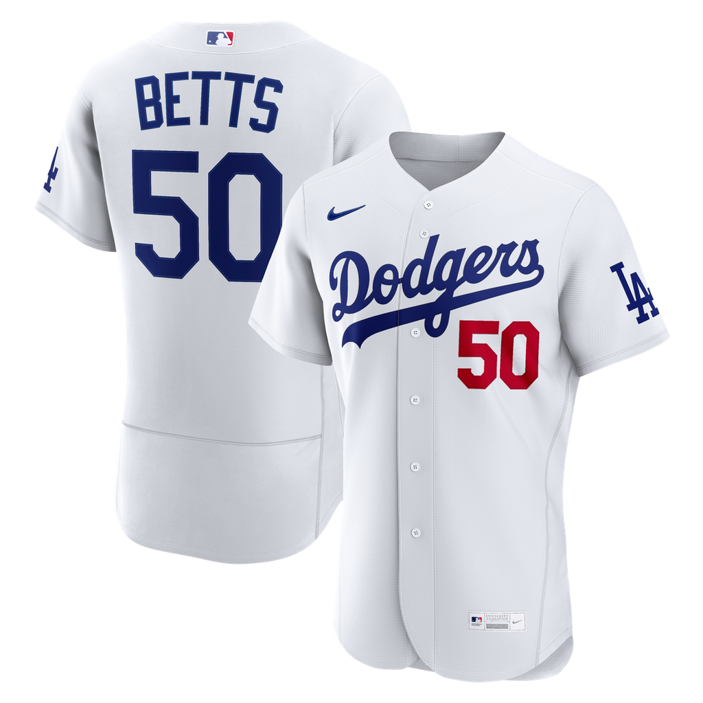 Los Angeles Dodgers Mookie Betts Home Authentic Jersey | White