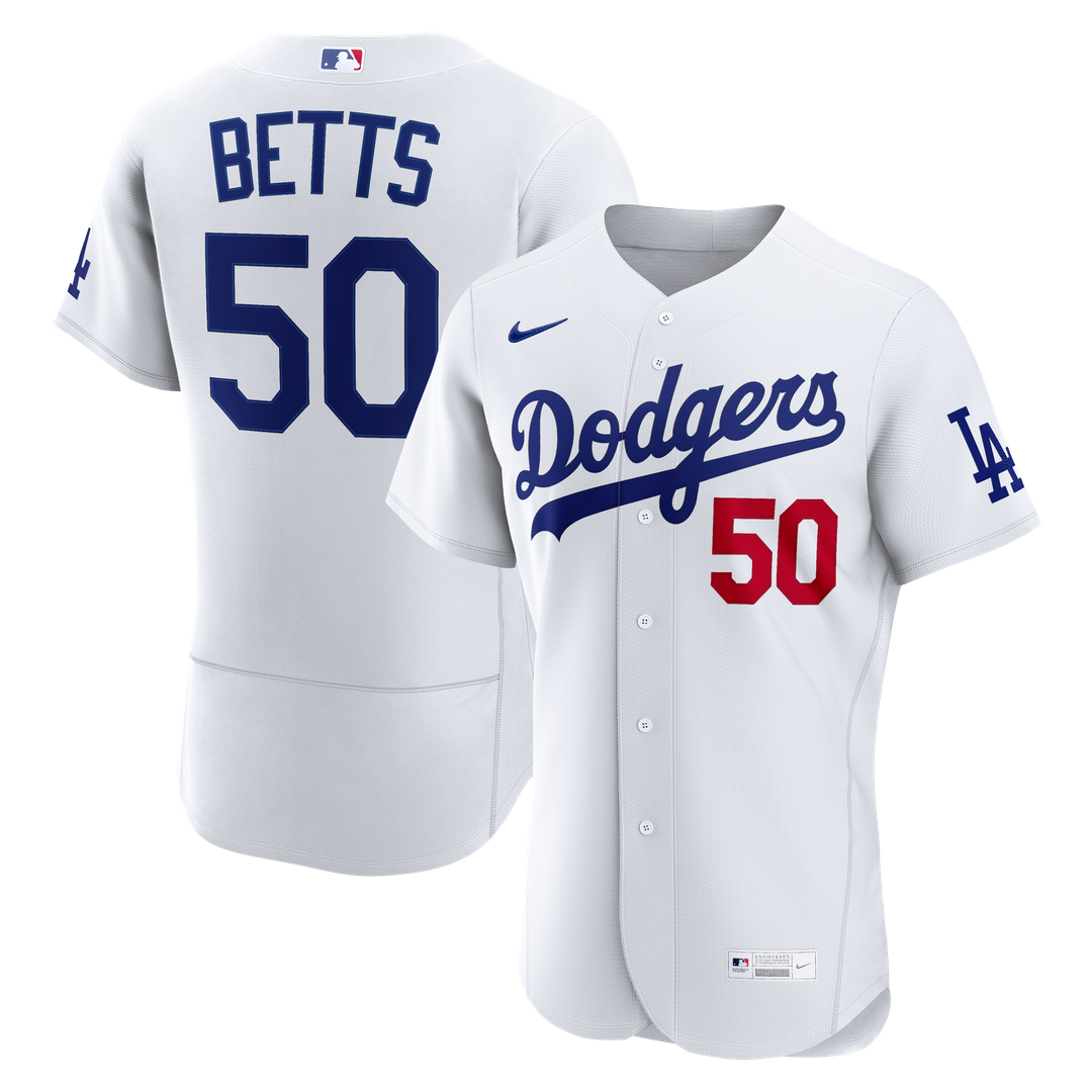 Los Angeles Dodgers Mookie Betts Home Authentic Jersey | White
