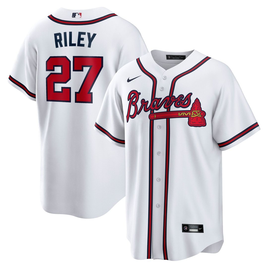 Atlanta Braves Austin Riley Home Replica Jersey | White