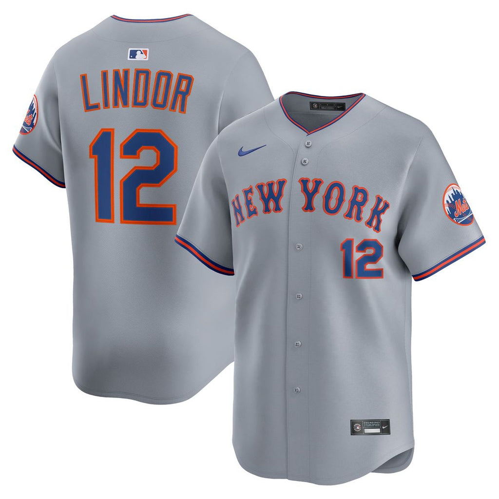 New York Mets Francisco Lindor Road Limited Jersey | Gray