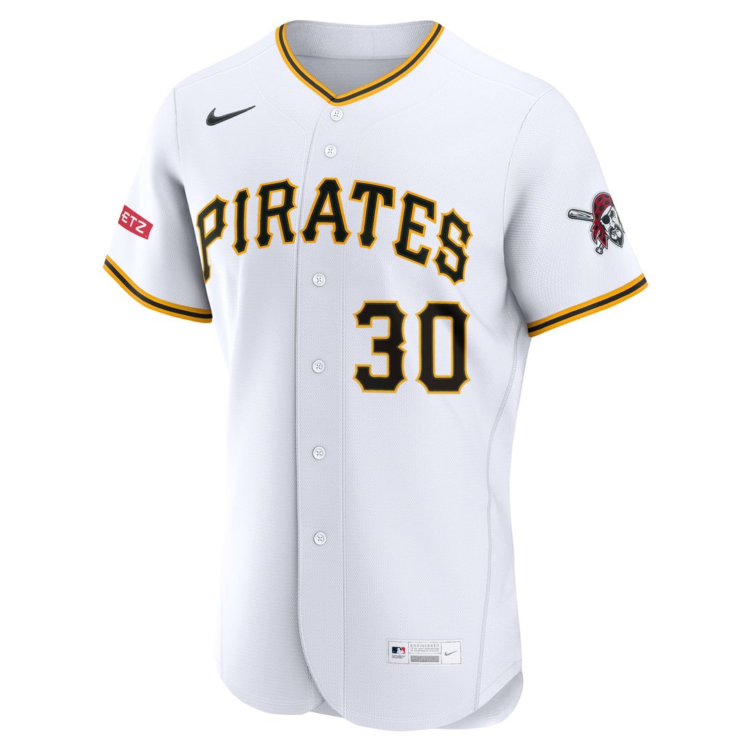Pittsburgh Pirates Paul Skenes Home Authentic Sponsor Patch Jersey | White