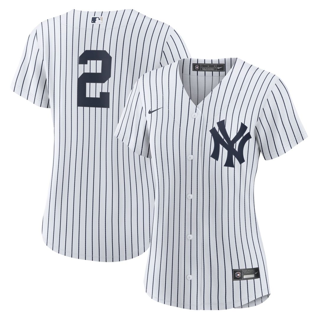 New York Yankees Derek Jeter Women's Home Replica Jersey | White/Navy