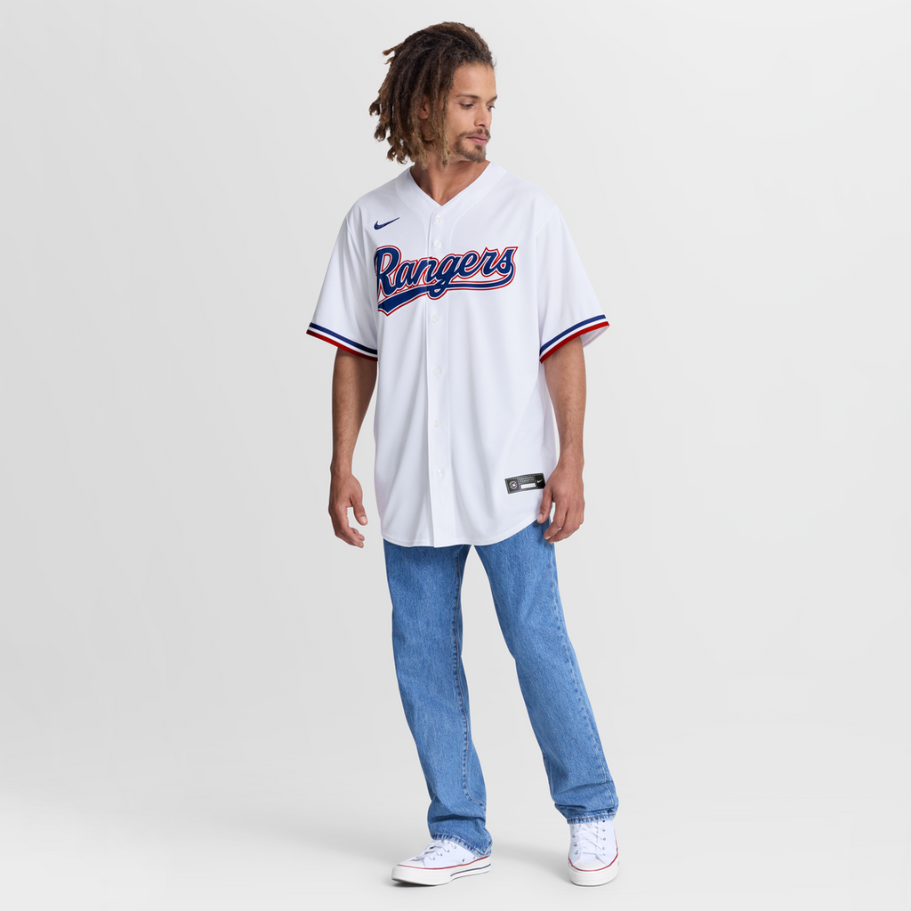 Texas Rangers Jake Burger Home Replica Jersey | White
