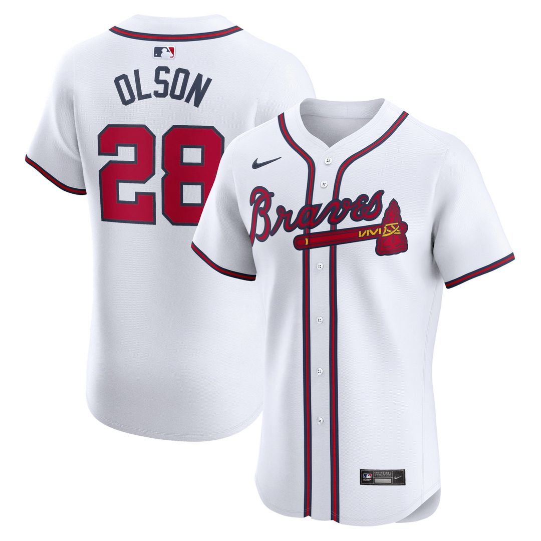 Atlanta Braves Matt Olson Home Elite Jersey | White