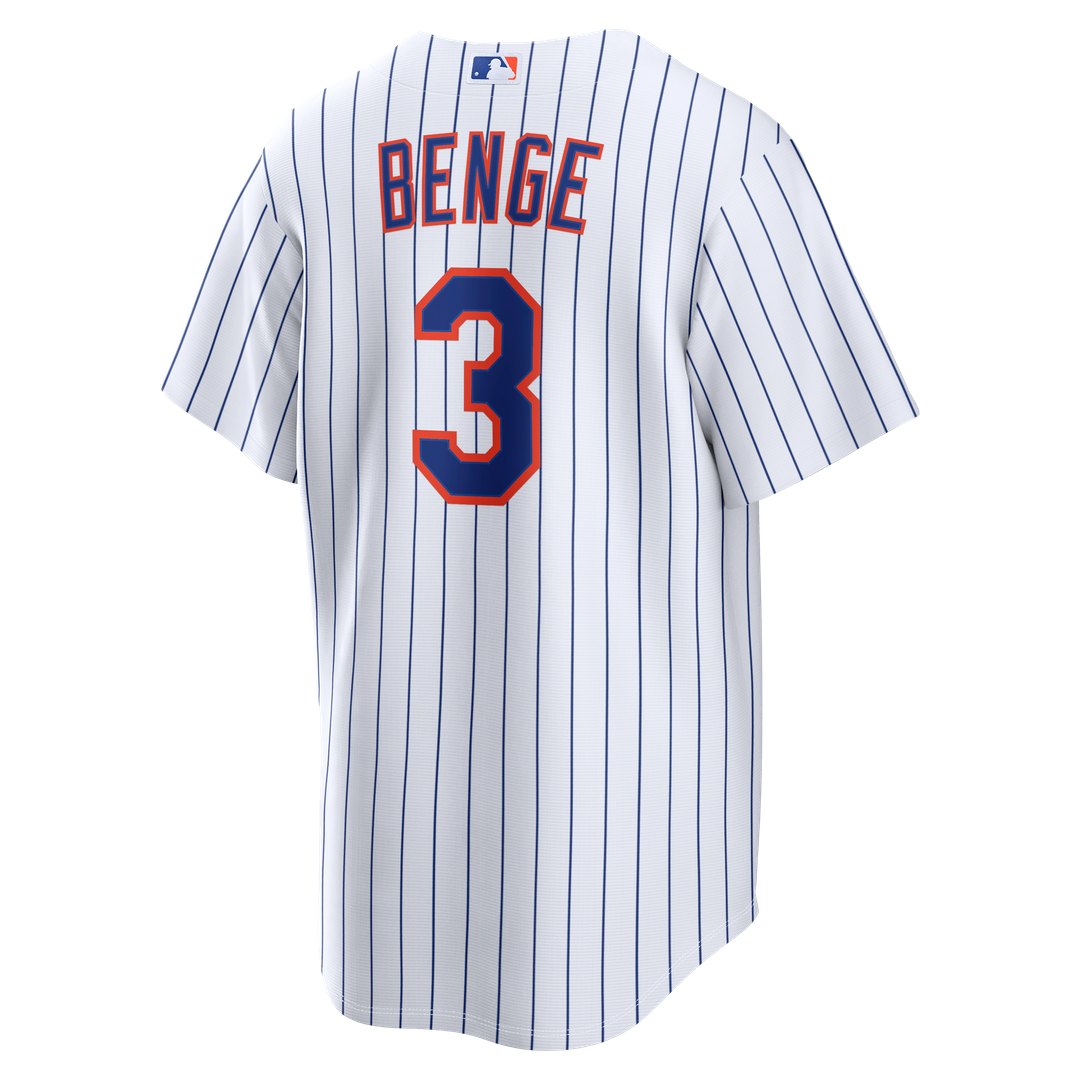 New York Mets Carson Benge Home Replica Jersey | White